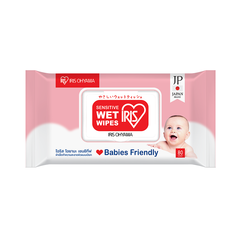 Baby Wet Wipes ทิชชู่เปียก(ผ้าเช็ดทำความสะอาดผิวแบบเปียก) สูตรไม่มีแอลกอฮอล์ อ่อนโยน ไม่ระคายเคือง สำหรับเด็กและทุกวัย คุณภาพมาตรฐานญี่ปุ่น ขนาดพกพา แพ็ค80แผ่น